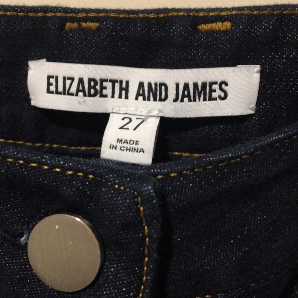 NWOT Elizabeth and James womens High Waist High Rise Wide Leg dark Jeans size 27
